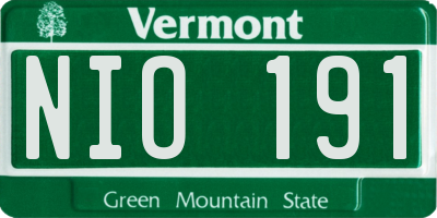 VT license plate NIO191
