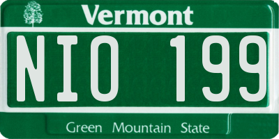 VT license plate NIO199
