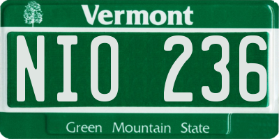 VT license plate NIO236