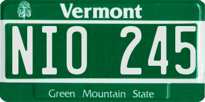 VT license plate NIO245