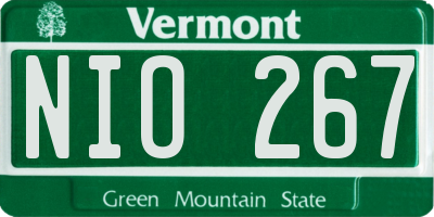 VT license plate NIO267