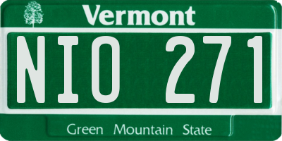 VT license plate NIO271