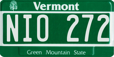 VT license plate NIO272