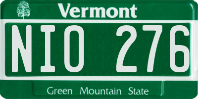 VT license plate NIO276