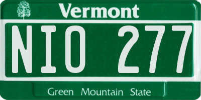 VT license plate NIO277