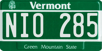 VT license plate NIO285