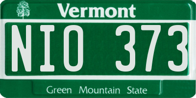 VT license plate NIO373