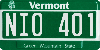 VT license plate NIO401