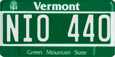 VT license plate NIO440