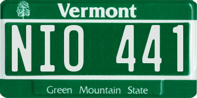 VT license plate NIO441