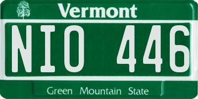 VT license plate NIO446