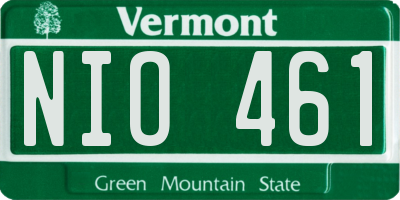 VT license plate NIO461