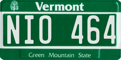 VT license plate NIO464
