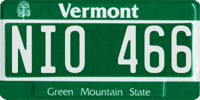 VT license plate NIO466