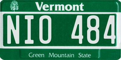 VT license plate NIO484