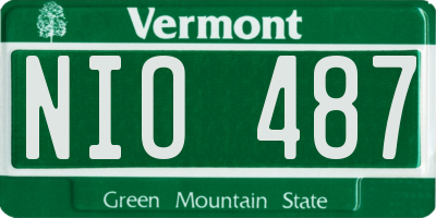 VT license plate NIO487
