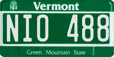 VT license plate NIO488