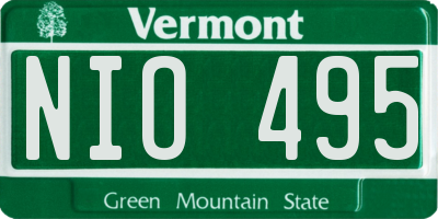 VT license plate NIO495