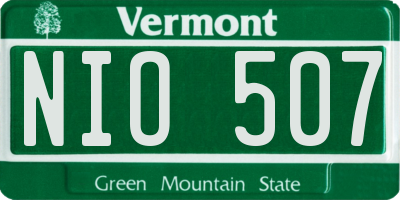 VT license plate NIO507