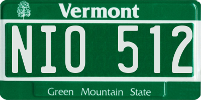 VT license plate NIO512