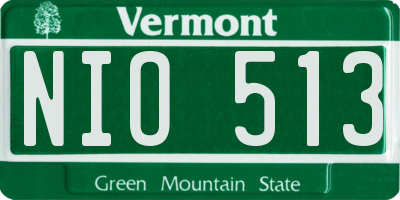 VT license plate NIO513
