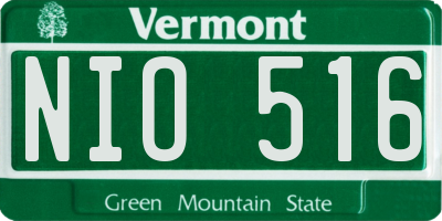 VT license plate NIO516