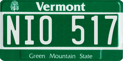 VT license plate NIO517
