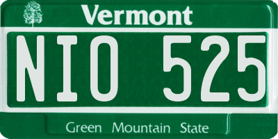 VT license plate NIO525