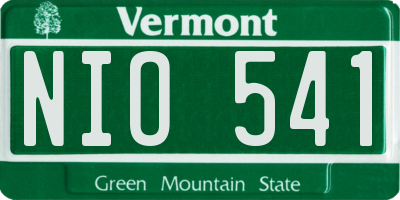 VT license plate NIO541