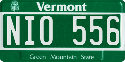 VT license plate NIO556