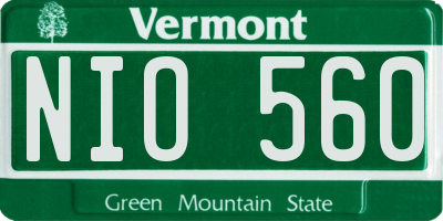 VT license plate NIO560