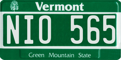 VT license plate NIO565