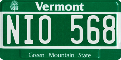 VT license plate NIO568