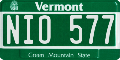 VT license plate NIO577