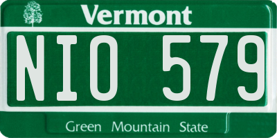 VT license plate NIO579
