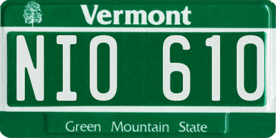 VT license plate NIO610
