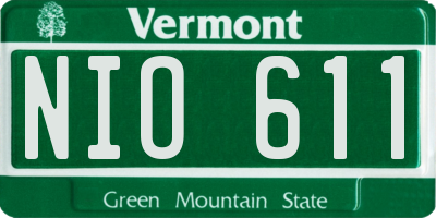 VT license plate NIO611
