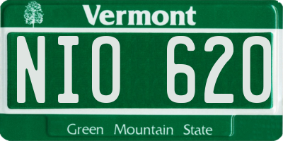 VT license plate NIO620