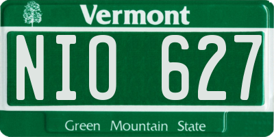VT license plate NIO627
