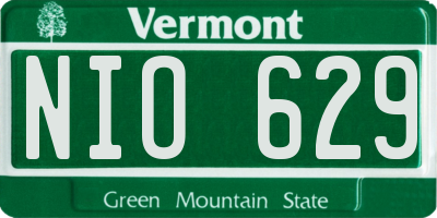 VT license plate NIO629