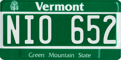 VT license plate NIO652