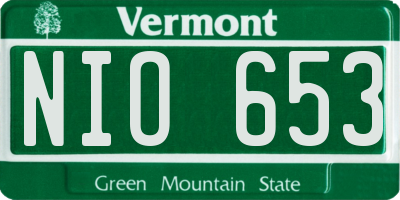 VT license plate NIO653