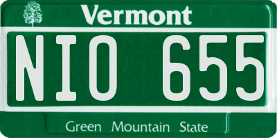 VT license plate NIO655