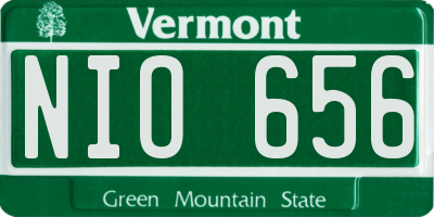 VT license plate NIO656