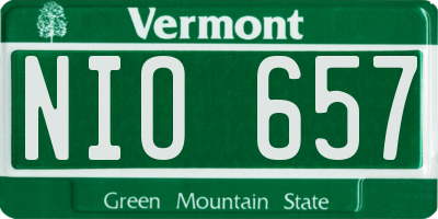 VT license plate NIO657