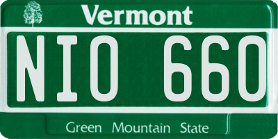 VT license plate NIO660