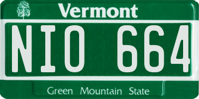 VT license plate NIO664