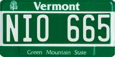 VT license plate NIO665