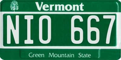 VT license plate NIO667