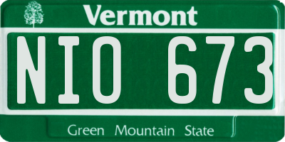 VT license plate NIO673